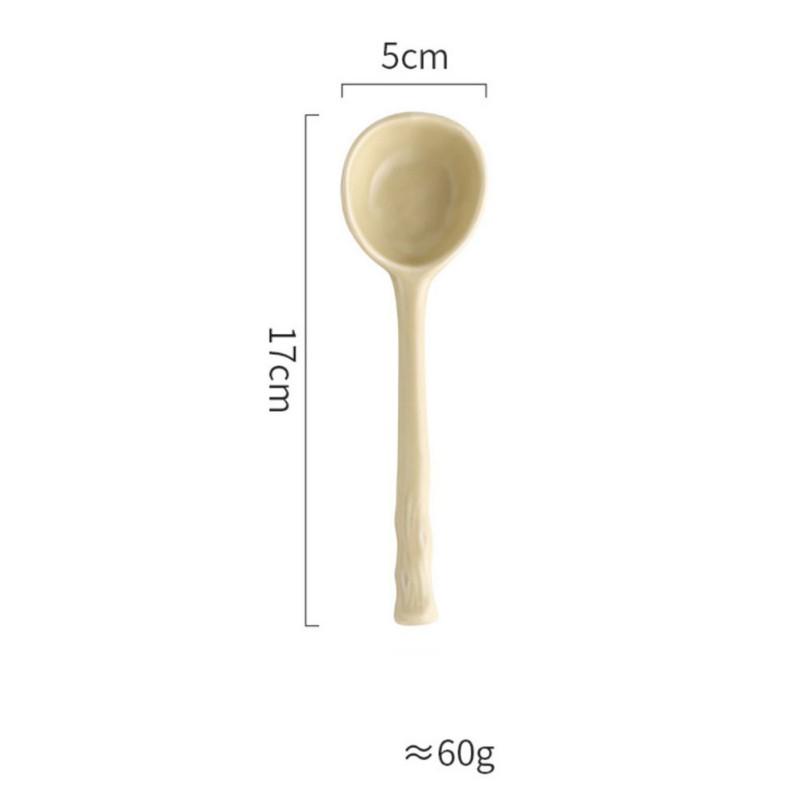 Creative Ceramic Soup Spoon Japanese Tableware Eating Spoon Long Handle Spoons Kitchen Cooking Utensil Tool Teaspoon For Kitchen
