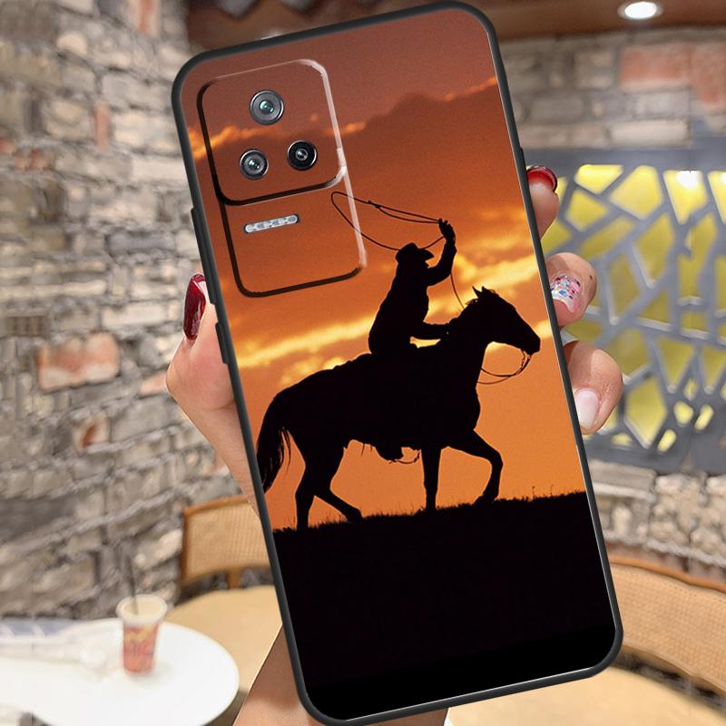 Rodeo Cowboy Lasso Horses Case For Xiaomi 14 Ultra 15 13 11T 12T 13T 14T Pro POCO X3 X5 X6 X7 Pro M6 F5 F6 Pro Cover