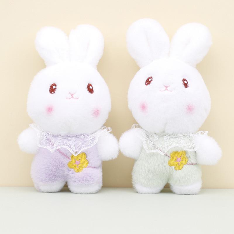 Adorable Plush Bunny Keychain Stuffed Toy 4 Inch Wedding Toss Doll Wholesale