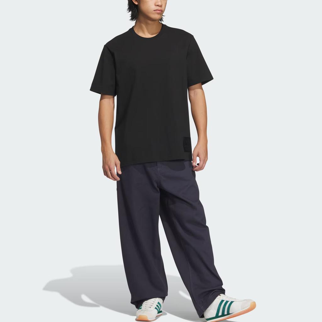 Adidas Originals Label Gfx Loose Fit Crew Neck Short Sleeve T-Shirt Men Tops Black JX2535