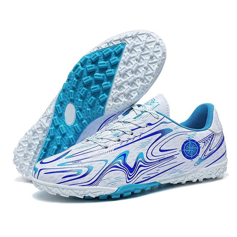 Новые футбольные бутсы детские для мини-футбола для больших детей маленьких и средних размеров футбольные бутсы с длинными шипами низкие кожаные спортивные бутсы для ног