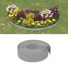 VidaXL Garden Edging 5 Pcs Grey 10 M 15 Cm Polyethylene 3155443