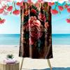 Custom NameFloral Design. Beach Towel Soft Microfiber Summer Towel Quick Dry Absorbent Towel for Beach Swimming Pool Travel