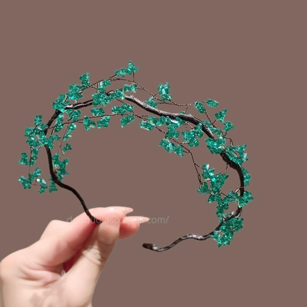 Korean Style Crystal Beaded Hair Hoop Elegant Wedding Headwear Hair Accessories