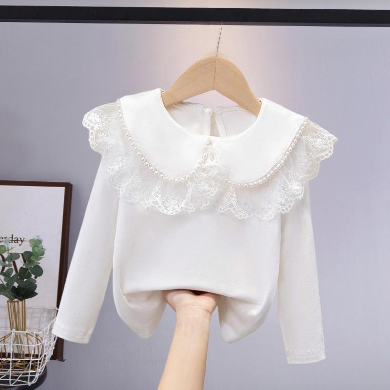 Базовая рубашка для девочек, новая однотонная водолазка с пряжкой в китайском стиле, 2025 г., новое осеннее платье, детский кардиган, топ