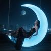 Li Shen Outdoor Solar Moon Swing Lounge Chair Decor