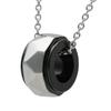 [Shinjuku Gin No Kura] Hammered Black Ring, Surgical Stainless Steel Necklace, Men's Pendant, Hypoallergenic
