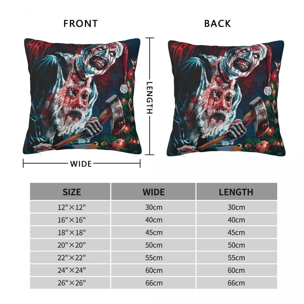 Pillow Case Film Funny T-Terrifier Horror 2 Pillow Cover Fashion Cushion Cover Graphic Pillowcases For Wedding Party Home Decor