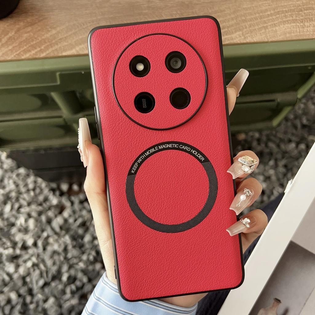 For Honor Magic7 Lite 5G/X9c 5G/X60 Pro 5G Magnetic Case Anti-Drop PU Leather+TPU Cover