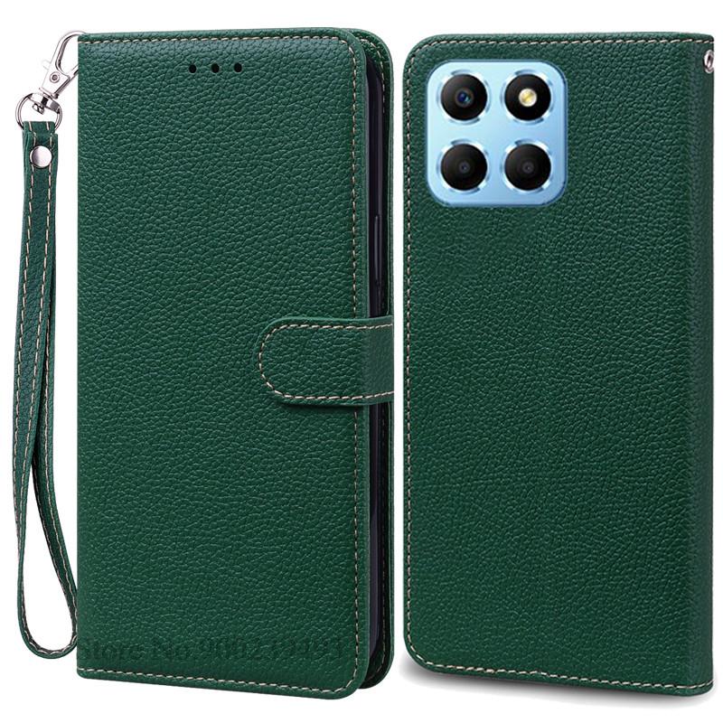 For Honor X6 Case Huawei Honor X6 2022 Cover Silicone Wallet Flip Leather Case For Honor X6 VNE-LX1 VNE-LX2 Phone Case Fundas