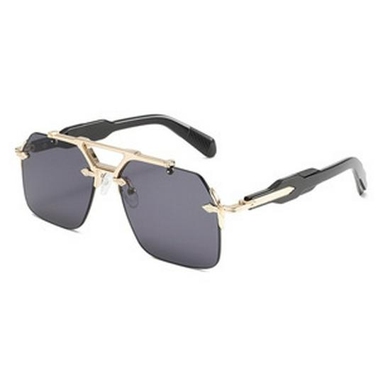 Oversized Polarized Square Sunglasses with Diamond Cut Edge for UV Protection - European & American Style