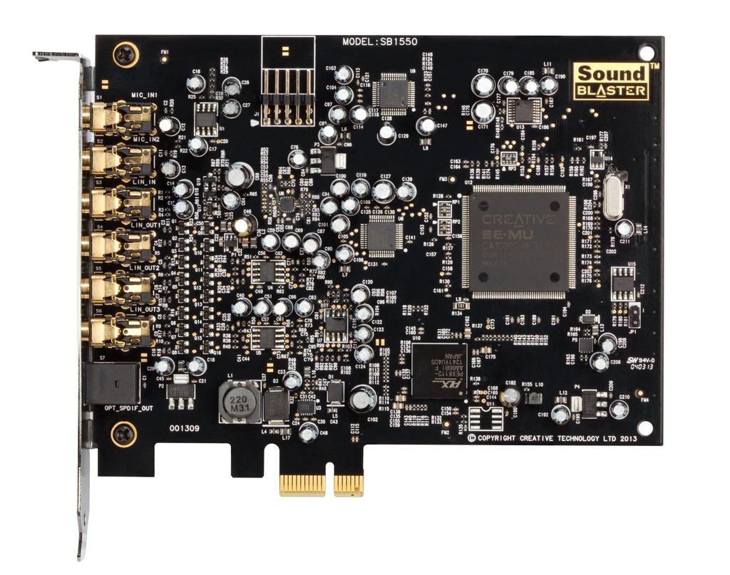 Creative Media Креативная звуковая карта Sound Blaster Audigy Rx Высокое разрешение PCI-e SB-AGY-RX