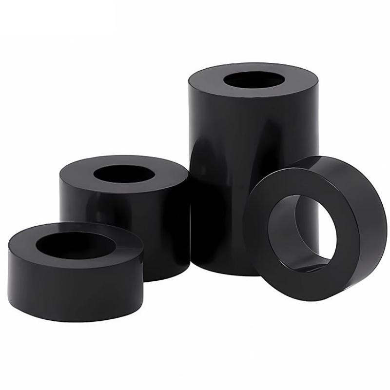 Black Nylon ABS Round Hollow Standoff Non-Threaded Hollowed Spacer M3 M4 M5 M6 M8 Washer PCB Board Screw Length 2mm~50mm