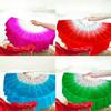 Kid Women Gradient Color Long Imitation Silk Fans Long Silk Fans Belly Dancing Fan Rayon Silk Fans