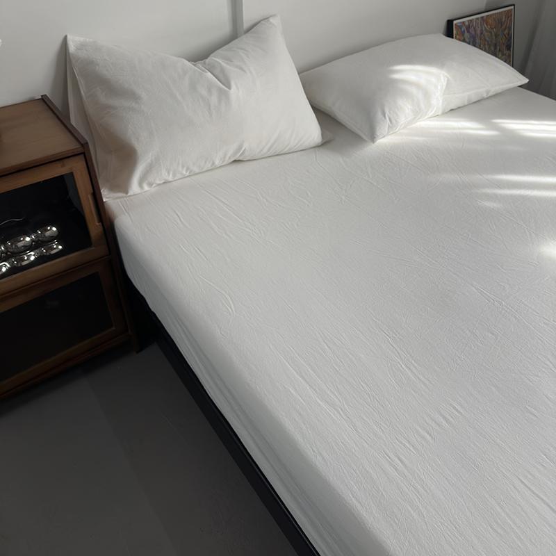 Sleeping grid all cotton color woven washed cotton bed sheet, pure cotton bed sheet, single piece raised bed sheet