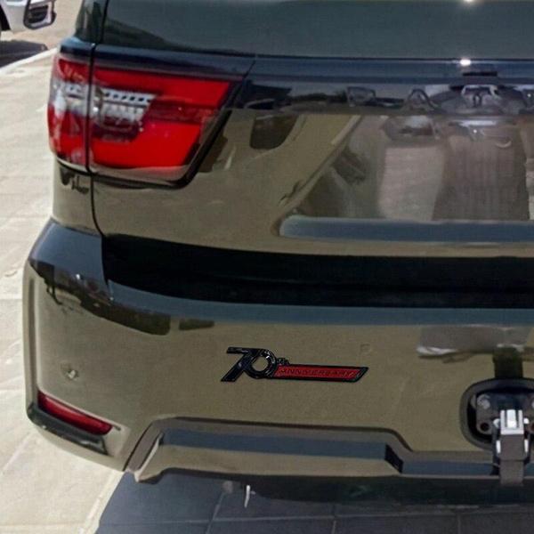 Серебряная боковая эмблема 70-летия Land Cruiser 100 200 300 fj200 LC300 Prado LC120 LC150 аксессуары