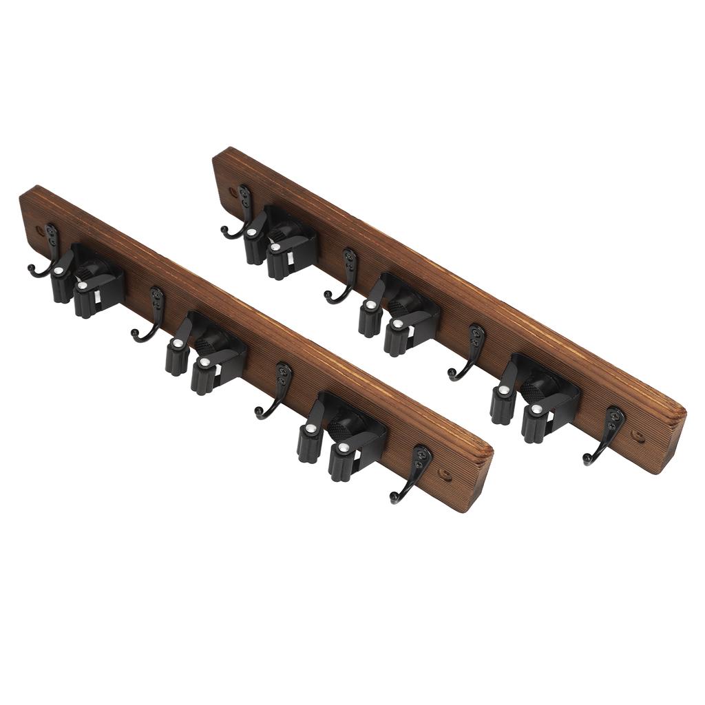 2 шт. держатель для швабры 3 позиции 4 крючка настенное крепление для швабры деревянная вешалка для швабры для ванной комнаты кухни