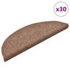 VidaXL Stair Treads 30 Pieces 56 X 17 X 3 Cm Brown Semicircular 3365744