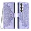 Для Samsung Galaxy S26+, S25+, S25 Edge, S25 FE, флип-кошелек с тиснением мандалы из ПУ-кожи, чехол для телефона