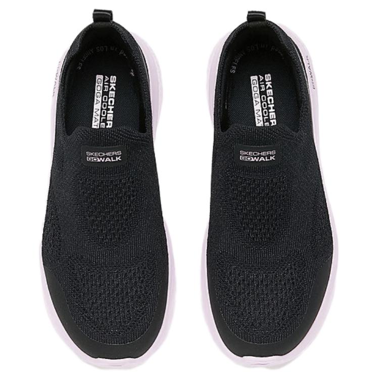 Skechers Go Walk Flex Удобные Универсальные Прочные Низкие Повседневные Кроссовки Женские Черные 124840-BKMV