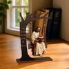Tree Shape Figure Reading on the Swing Freestanding Base Shelf Decoration  Christian Table Decor