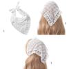 Hot Girls White Lace Bandana Summer Sunproof Turban Tie Back Camping Headwrap Lovely Girls Traveling Hair Kerchief