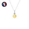 Pendant - - Genuine Cultured Pearl 6-7 Mm - White Gold - Silver Chain 42 Cm - Women