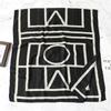 New Scarf Cotton and Linen Solid Color Letters Simple Large Shawl Color Matching Plaid Long Scarf Decoration Versatile Women