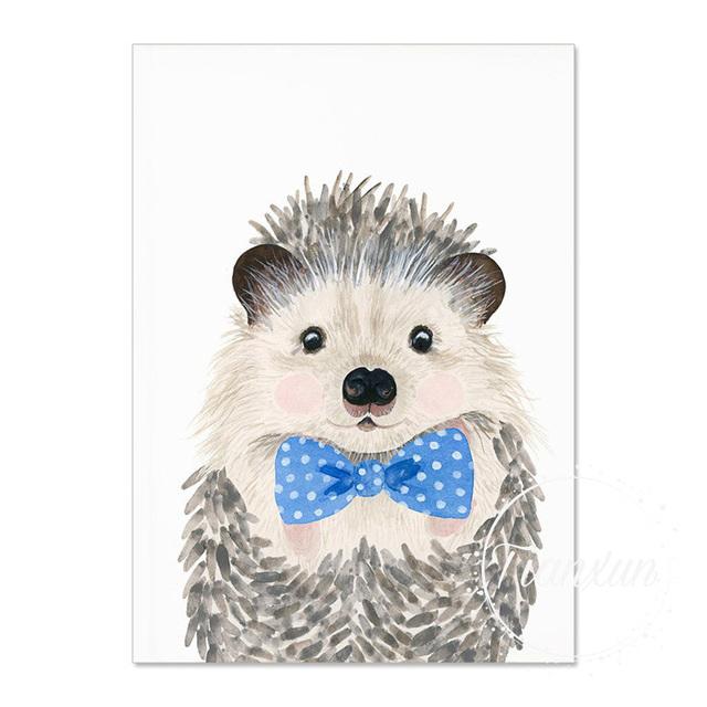 Синий галстук-бабочка, прекрасная картина на холсте с изображением животных, с поттерами и принтами, настенное искусство, картина с тигром для комнаты для мальчиков, декор для стены без рамки