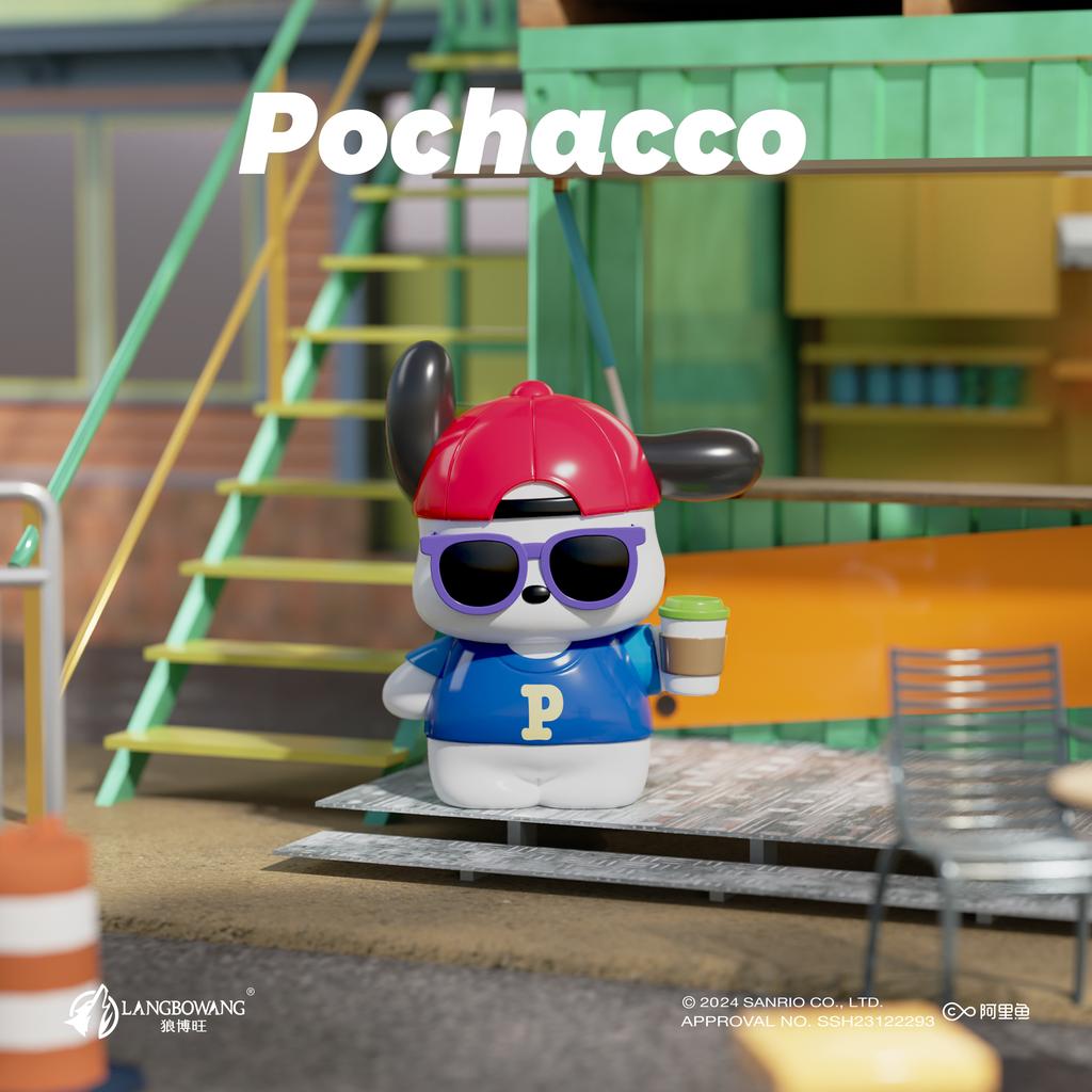 Новые мультяшные аниме фигурки Sanrio Pochacco Периферийная модель Фигурка-игрушка Настольное украшение Подарок для детей Мальчика