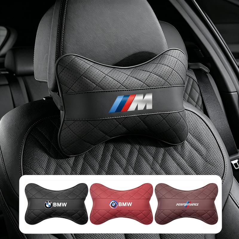 BMW Car Seat leather Neck Pillow Headrest Car Sticker For BMW M E46 E90 E60 F30 F10 E39 E36 F20 G30 G20 E87 E92 E91 E30 F11 F31 NWHCY1