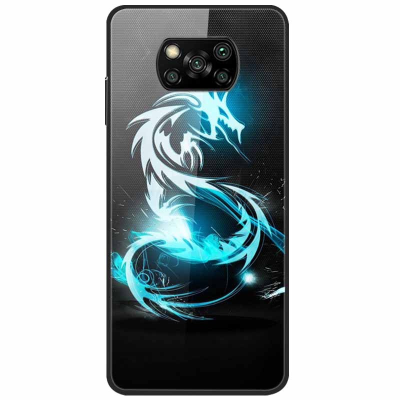 For Poco X3 Pro Case Fashion Cute Tempered Glass Luxury Coque Covers for Xiaomi Poco X3 NFC Cases PocoX3 X 3 Bumper Protector