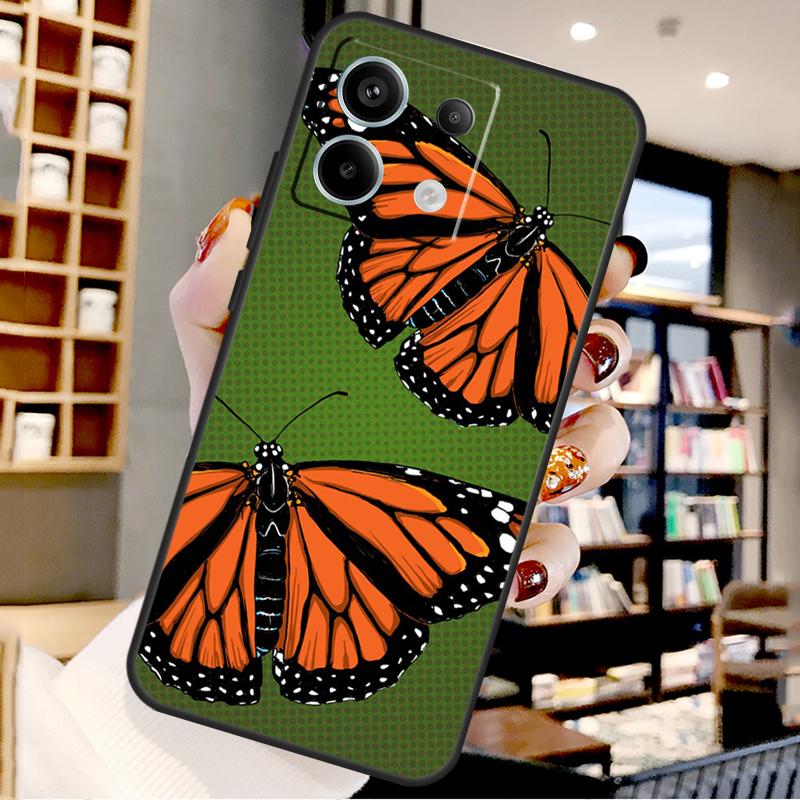 Butterfly For Xiaomi Redmi Note 14 Pro 12 11 9 10 13 15 Pro Plus Case For Redmi 15 10C 12C 13C 14C 15C