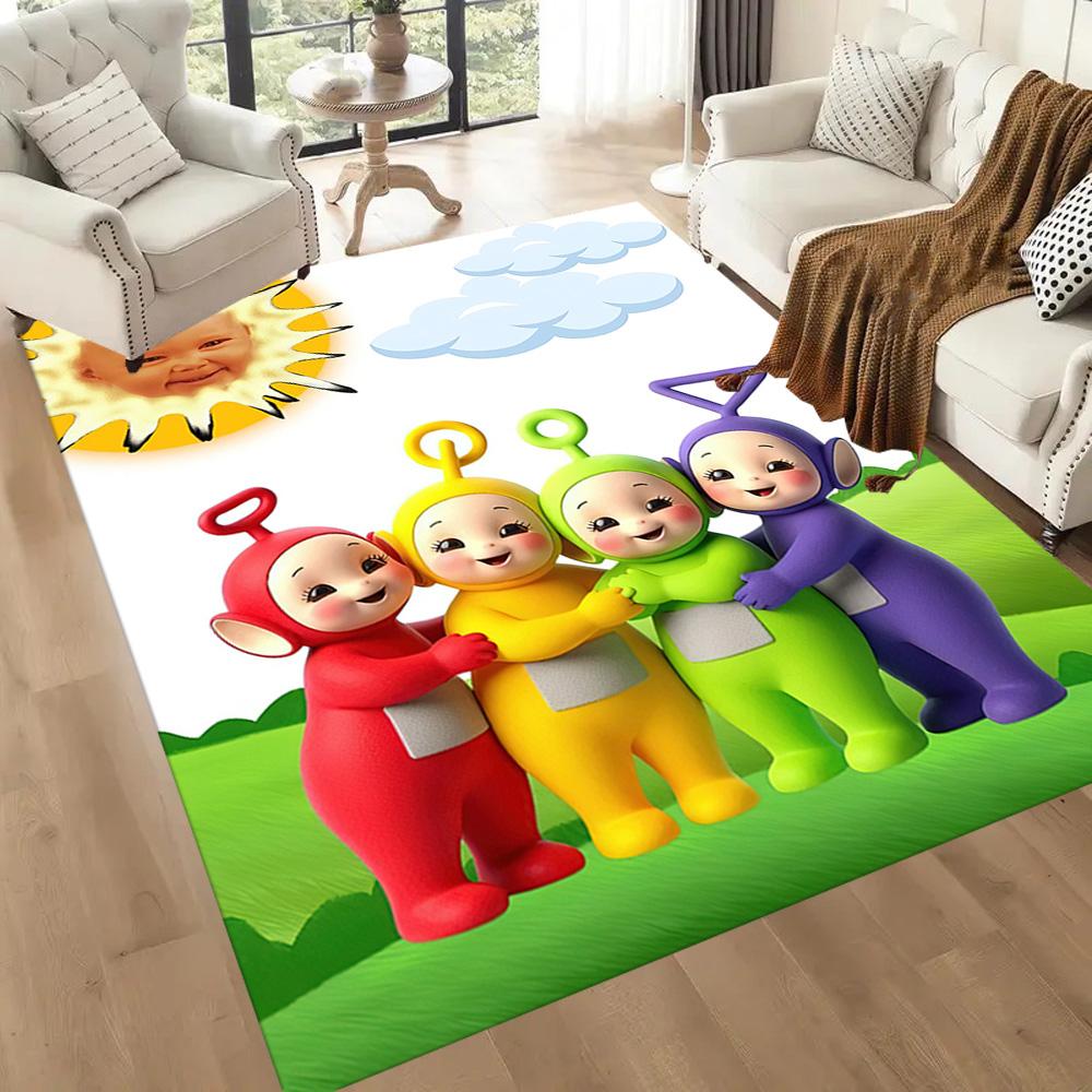 Teletubbies Friends Sun Square rugs are a great choice for living rooms, bedrooms, home décor, and as gifts.