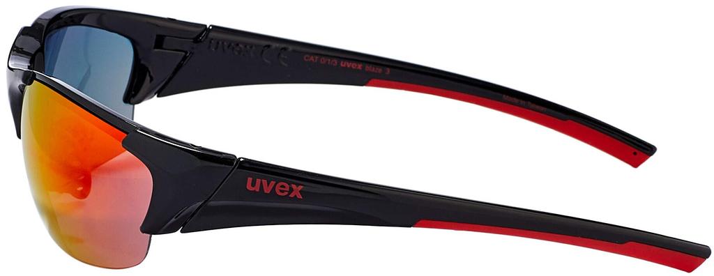 Солнцезащитные очки uvex sports UV400 с зеркальной линзой, 2 запасные линзы в комплекте, Blaze III