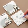 1 Piece Cartoon Adhesive Cute Kawaii Panda Notes Notepad Memo Pad Office School Supplies Stationery Sticker Decoration