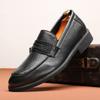 Мода Мода Мужские Классические Лоферы Пенни в Британском Стиле Мужская Повседневная Деловая Кожаная Обувь Мужская Свадебная Уличная Обувь для Вождения Балетки