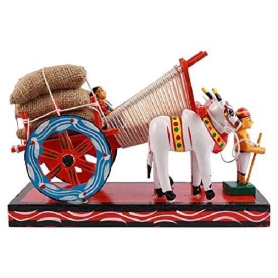 Тележка с волом Деревянные изделия ручной работы Предметы домашнего декора Декор стола Декор стены Экспонат Подарочный предмет