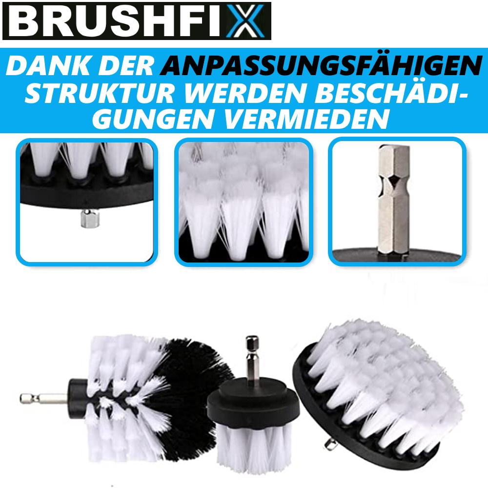 BRUSHFIX Насадка-щетка для аккумуляторной дрели, дрели, кожа, обивка, автомобиль [набор из 4 шт.]