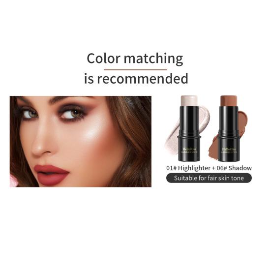 6G Highlight Contour Stick Long-lasting Waterproof Easy To Apply Multifunctional Versatile Contour Stick