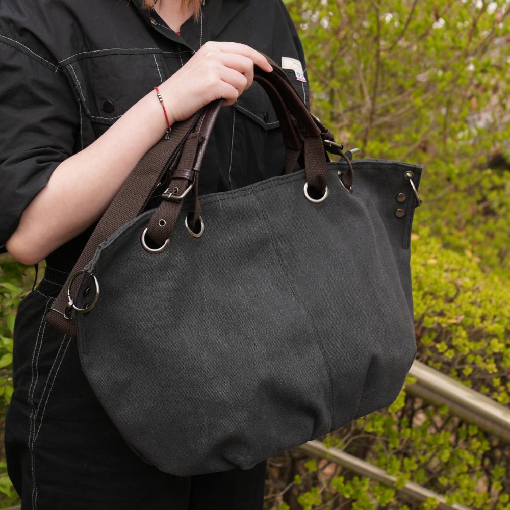 Винтажная холщовая большая сумка, сумка-хобо на плечо в стиле ретро, ​​женская повседневная ручная сумка, сумка через плечо для поездок на работу