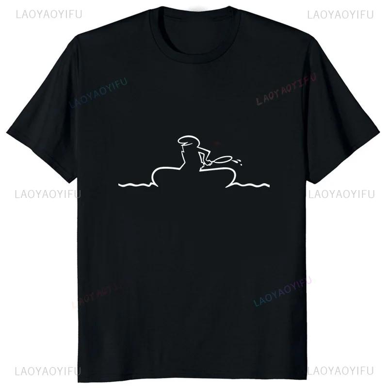 Харадзюку La Linea The Line Освальдо Кавандоли ТВ Футболка Удобная Дышащая Модная Мужская Футболка Повседневная Свободная Футболка