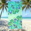 Seaside Microfiber Beach Towel, Water-Absorbing Quick-Drying Double-Sided Velvet Printed Bath Towel