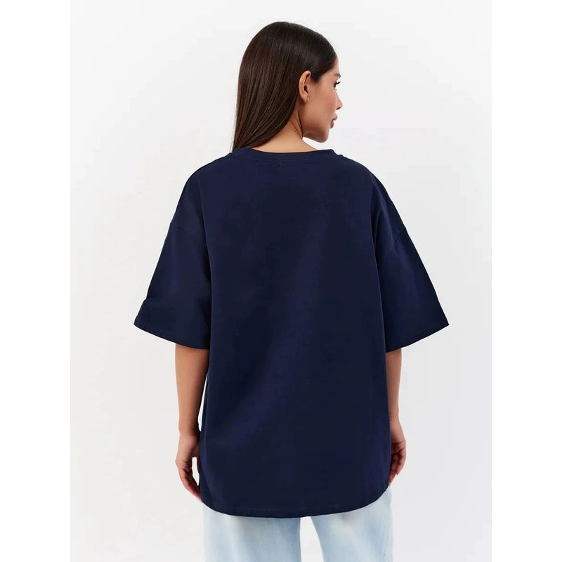 New Printed Letter T-shirt European and American New Fashion Print Round Neck Short Sleeve Cotton T-shirt Top