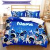 3pcs Custom Name Astro Bot Bedding Set Duvet Cover Closure Includes 1 Duvet Cover & 2 Pillowcases for All Seasons Bedroom Decor