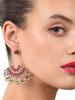 Pink Kundan Austrian Diamonds & Beads Dangle Ethnic Earrings For Women