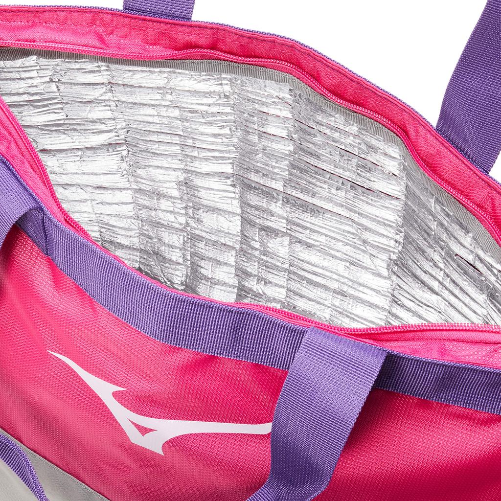 Mizuno Cooler Tote Bag Large Keeps Bottles Pink x Purple L, Capacity, Cool, 33JM0417,