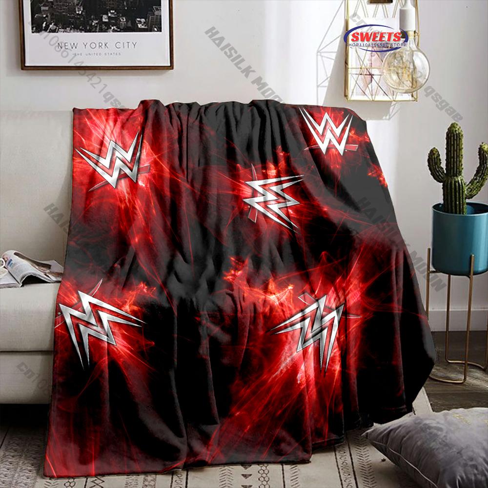 Фланелевое одеяло с принтом W-WWE, разных размеров, для сына, мужа, папы, супермягкое, пушистое, для спальни, дивана, офиса, отличные подарки