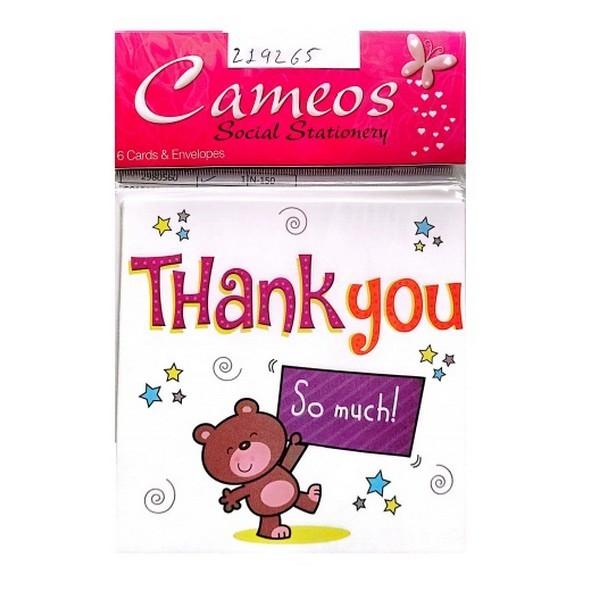 Камеи Благодарственная открытка (Упаковка из 6 шт.)