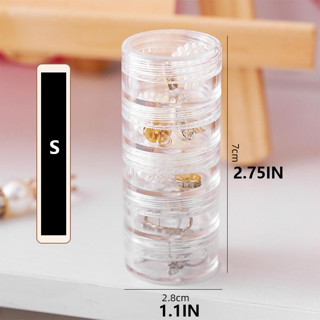 Многослойные контейнеры для ожерелий, гвоздиков, браслетов, коробки для хранения ювелирных изделий, пластиковые банки, прозрачные органайзеры, стеллажи для выставок